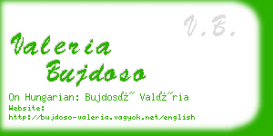 valeria bujdoso business card